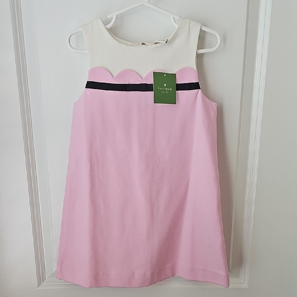 kate spade Other - Kate Spade White and Pink A-Line Dress Sleeveless Crew Neck